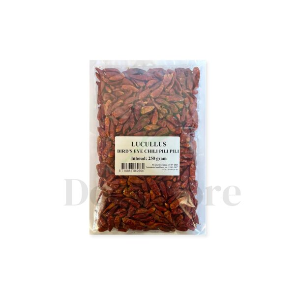 Dried Birds Eye Chili Pili Pili (Lucullus) 250g