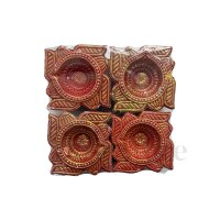 Diwali Diya set of 4 (Terracotta)