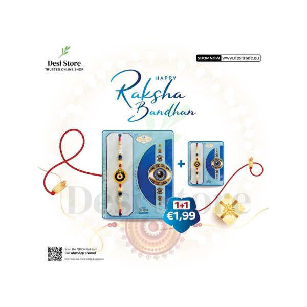 Blue Eye Rakhi 1+1